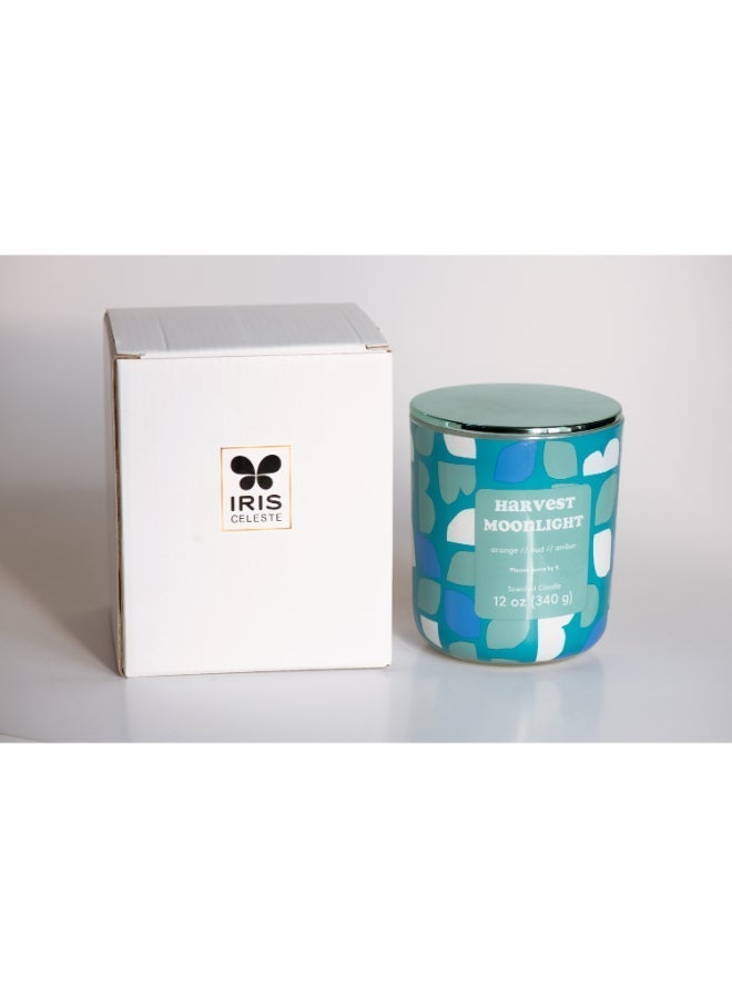 IRIS CELESTE Harvest Moonlight Jar Candle 340grams -  Scented candle 15oz  | 45 hrs burn-time | Perfect for Gifting, Home Décor, Parties & Room Perfuming | Ideal for Living room and Office Décor - Image 4